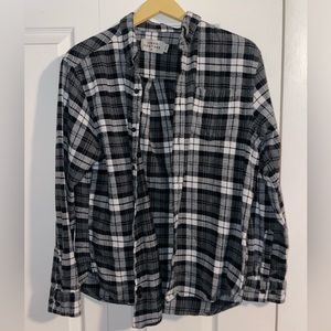 large black and white flannel. warm urban heritage flannel